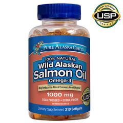 Wild Salmon Oil 1000 mg Pure Alaska Omega dầu cá hồi tự nhiên 180 viên