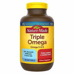 Omega 3-6-9 Triple Omega Nature Made 180 viên uống hỗ trợ tim mạch