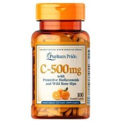 Vitamin C 500mg Puritan's Pride 100 viên bố sung Vitamin C của Mỹ