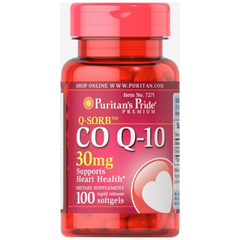 Co Q-10 30 mg Puritan's Pride 100 viên uống hỗ trợ tim mạch