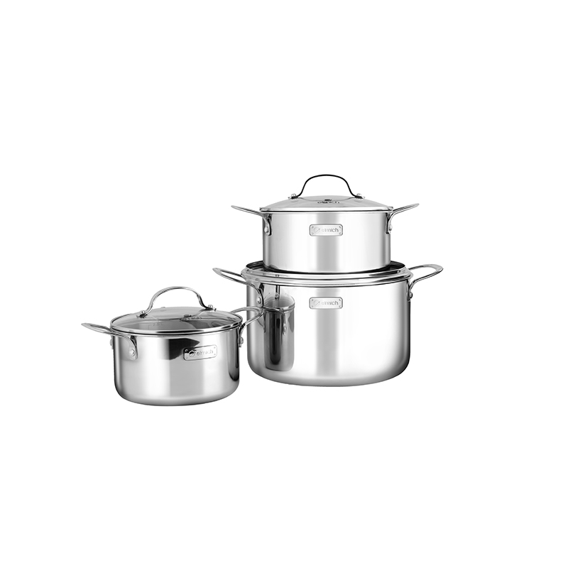 Bookstore 139 BỘ NỒI INOX 3 LỚP ĐÁY LIỀN ELMICH 2103OL SIZE 18,20,26CM