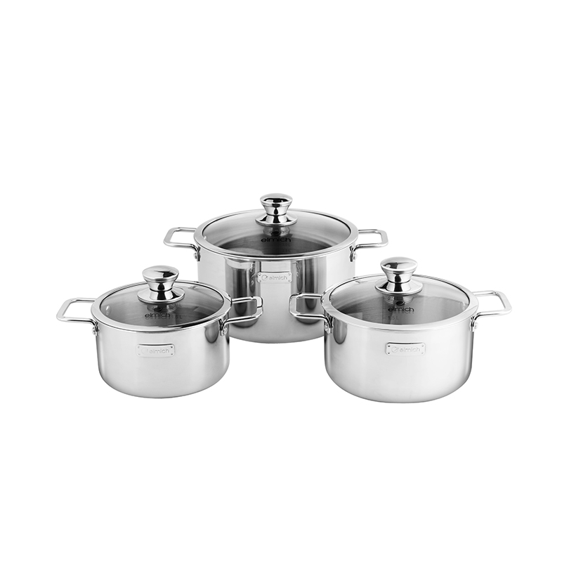 Bộ nồi Inox 3 lớp đáy liền Elmich Trimax classic 2105OL size 16,20,24cm – ELMICH – top1shop