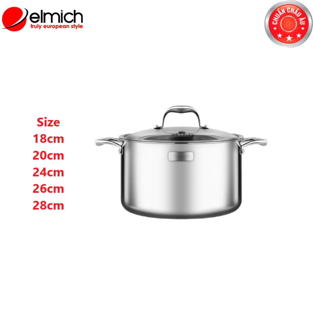 Bookstore 154 Nồi inox 3 lớp cao cấp đáy liền Trimax XS EL 3750 size 28cm