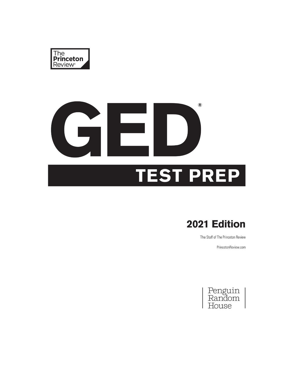Princeton Review GED Test Prep, 2021 Ebooks Max30