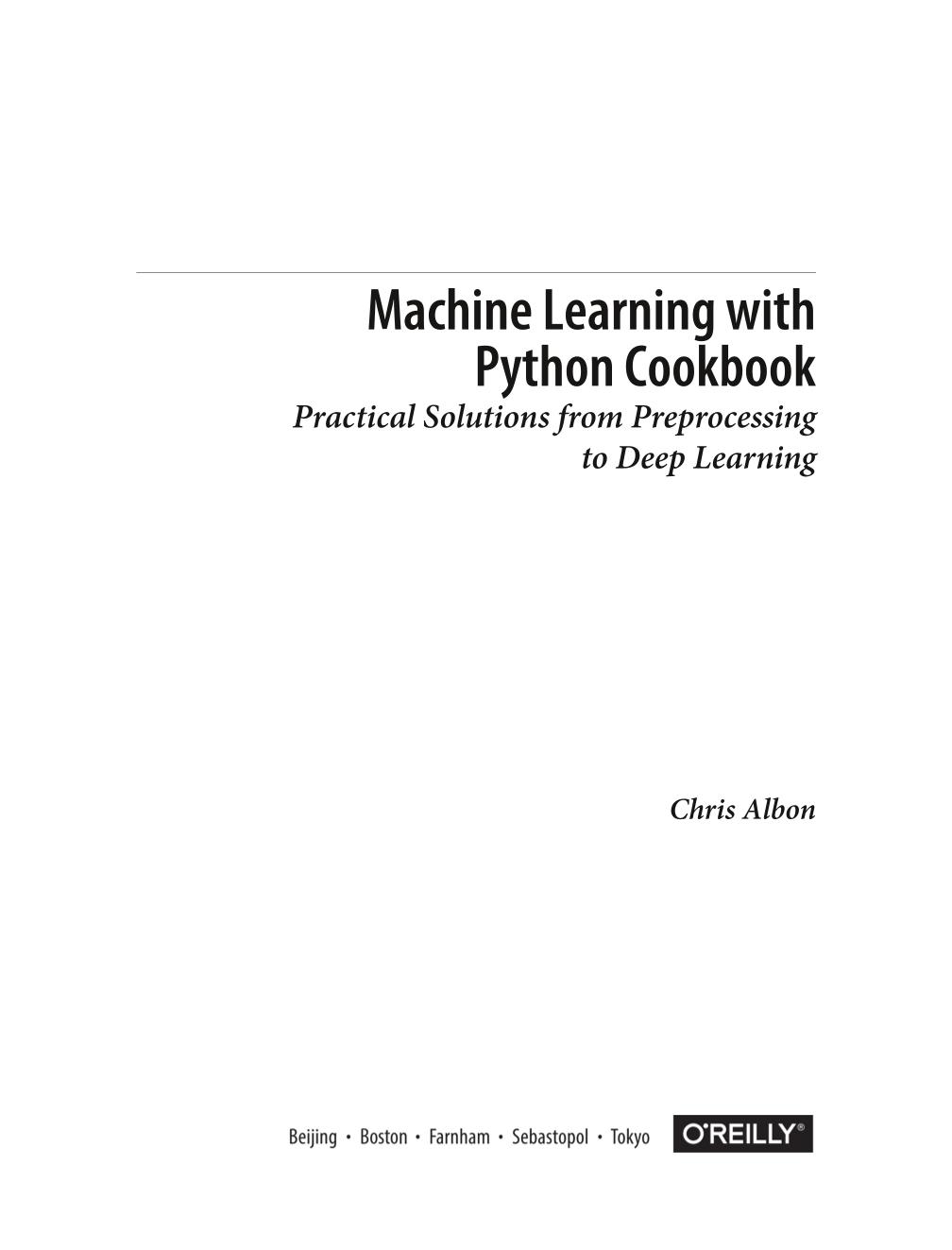 Python machine learning cookbook sales