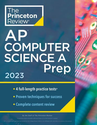 Princeton Review AP Computer Science A Prep, 2023 (mục lục không có số trang)