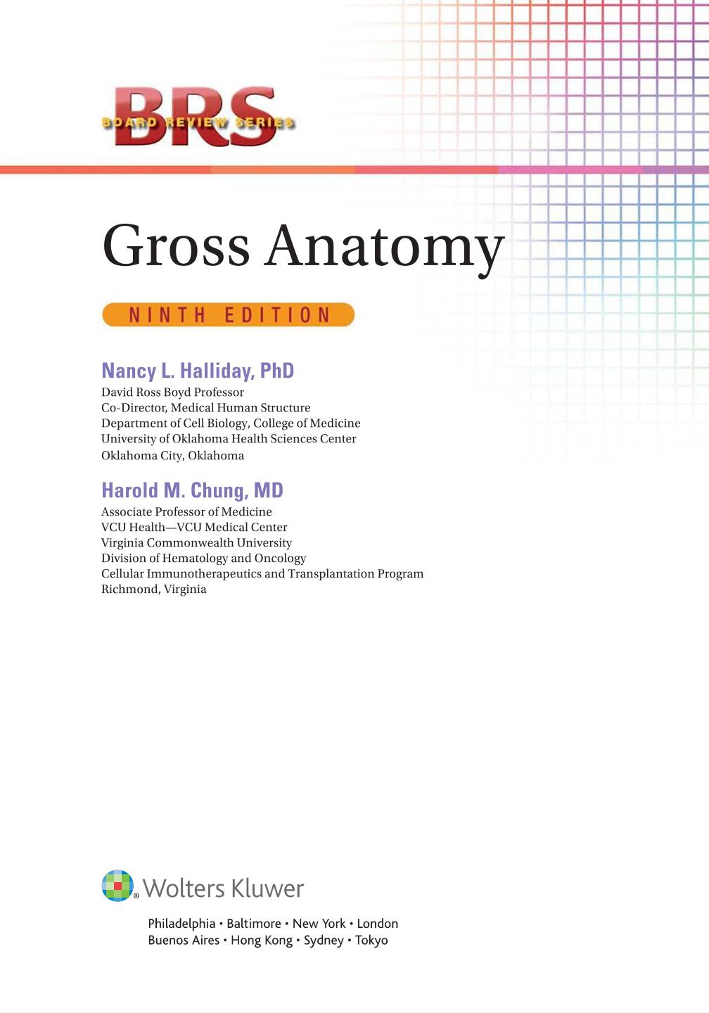 BRS Gross Anatomy 第9版 BRS Gross Anatomy (Board Review Series): 9781496385277