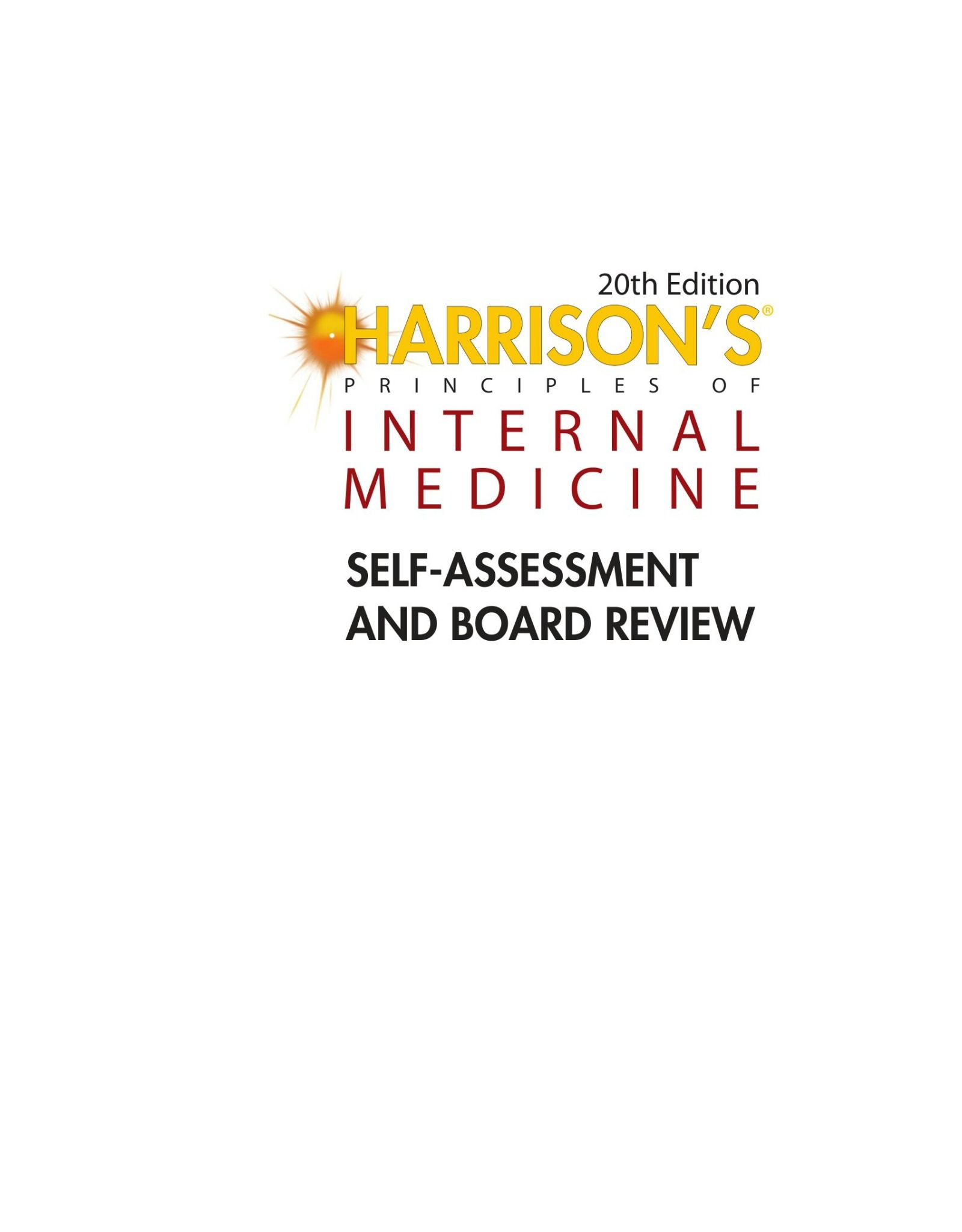 Harrison's Principles of Internal Medicine Self-Assessment