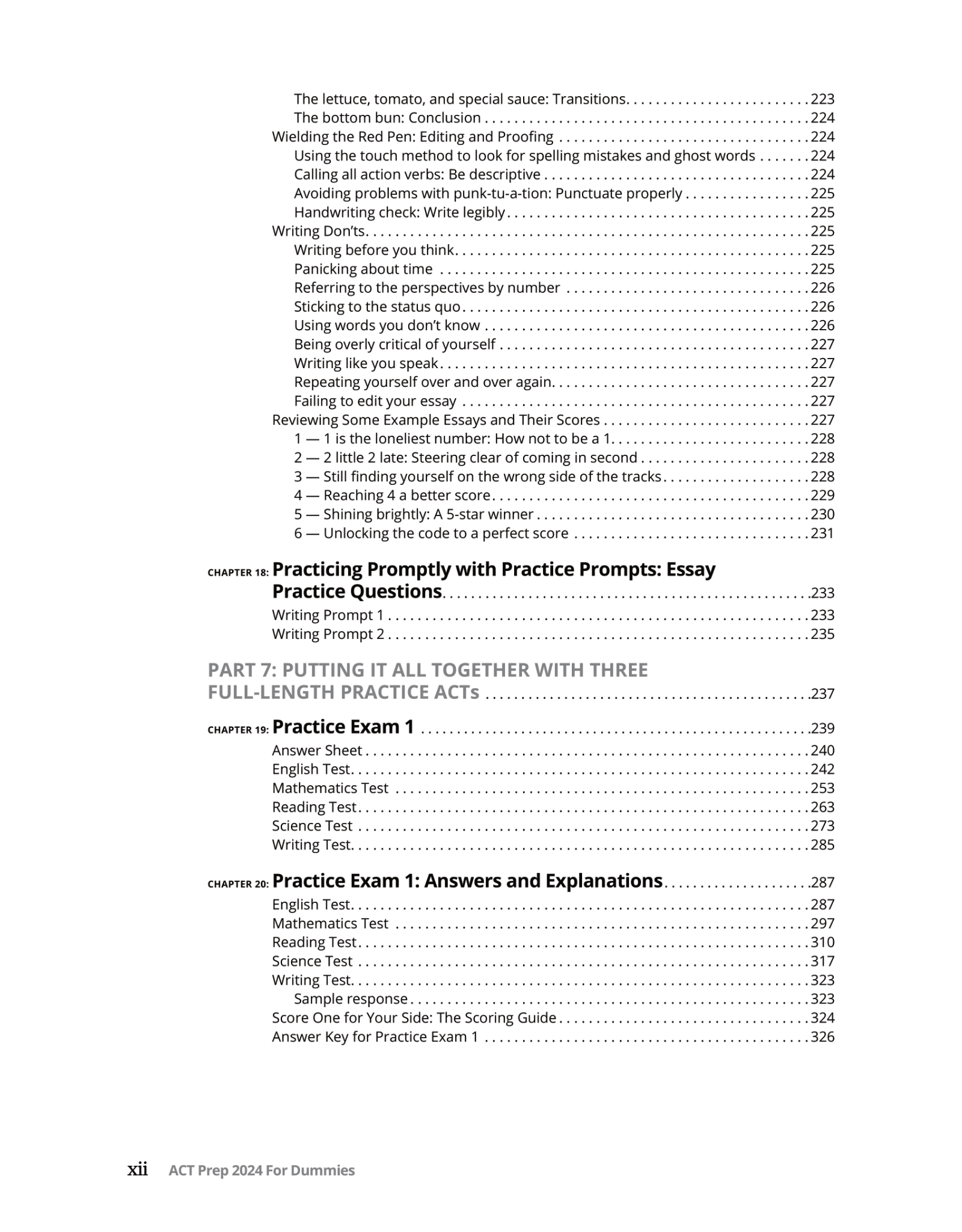 ACT Prep 2024 For Dummies Ebooks Max30