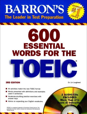 600 Essentail words for the TOEIC, 3rd Edition (Audios sent via email)