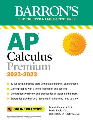 AP Calculus Premium, 2022-2023 (mục lục không có số trang)