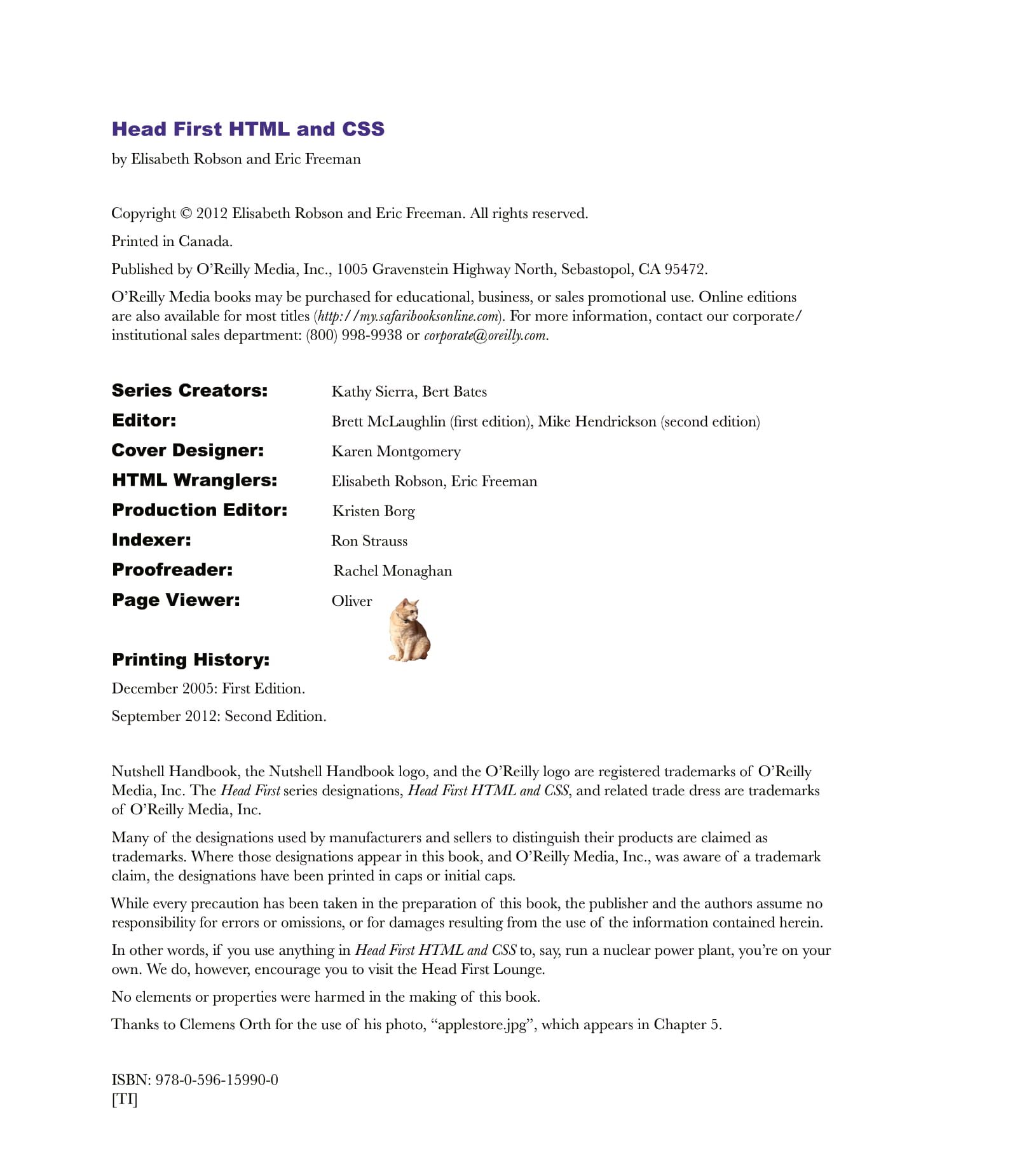 Head First HTML and CSS: A Learner's Guide to Creating Standards-Based ...