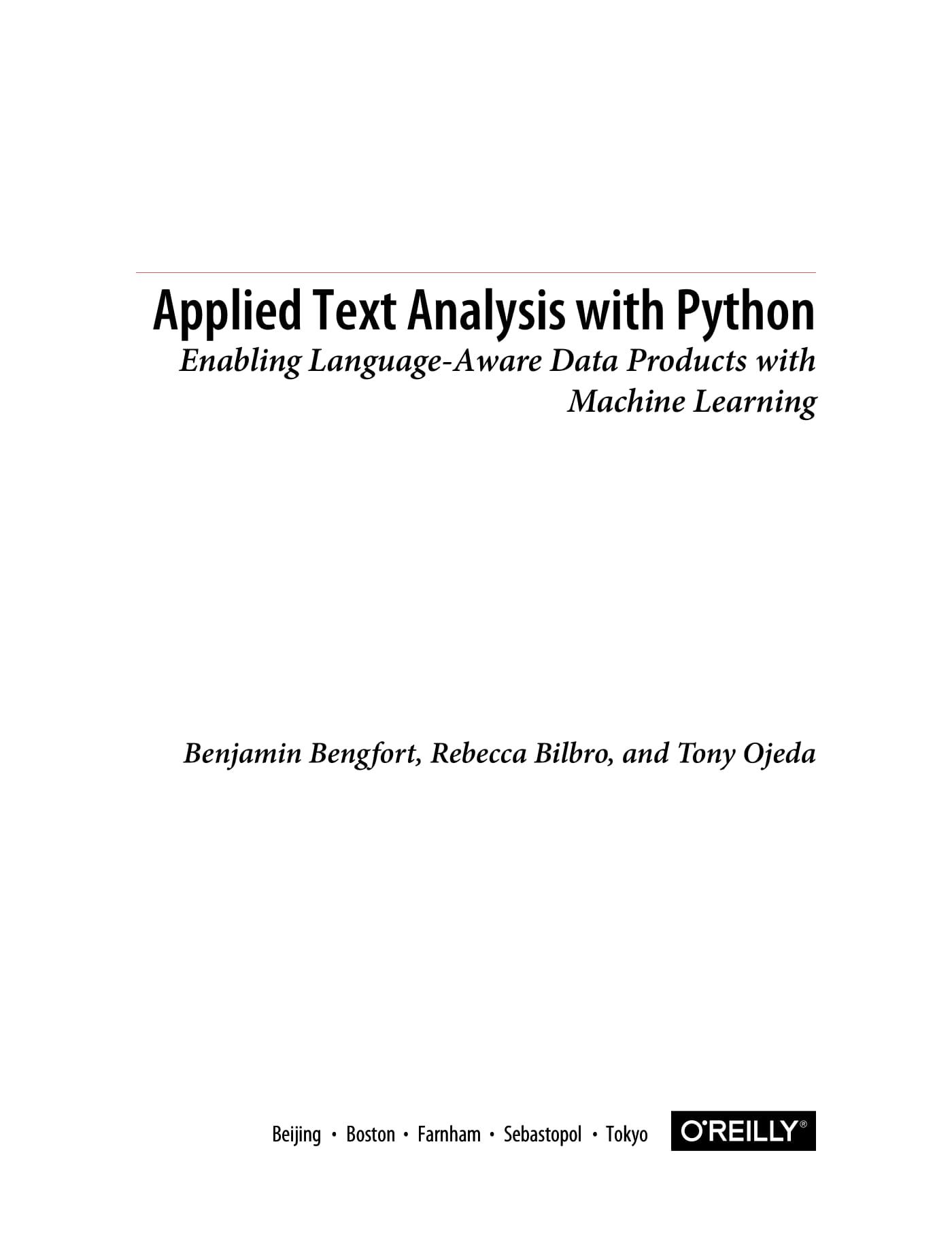 Applied Text Analysis with Python: Enabling Language-Aware Data Produc ...
