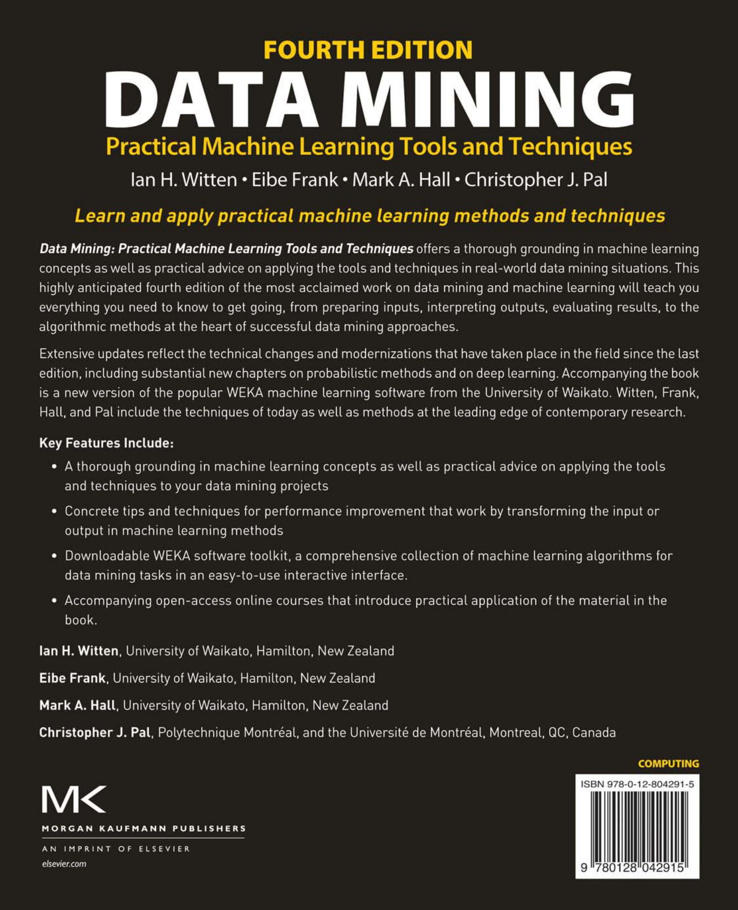 Data Mining: Practical Machine Learning Tools and Techniques – E-books Max30