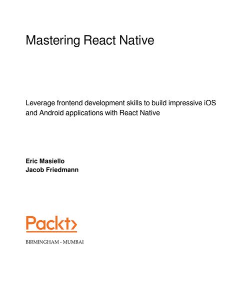 Mastering React Native – E-books Max30