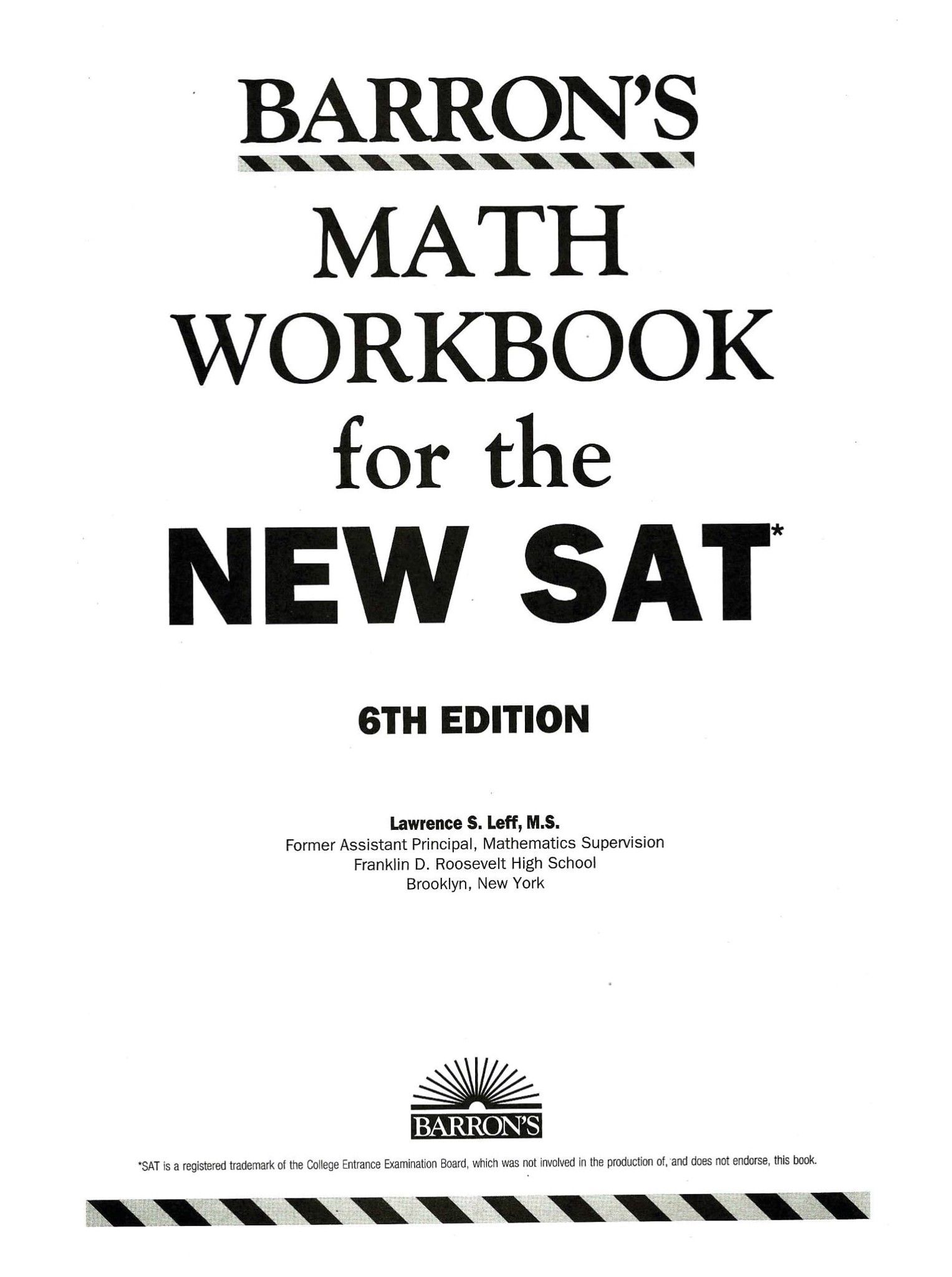 Barron's Math Workbook for the NEW SAT – E-books Max30