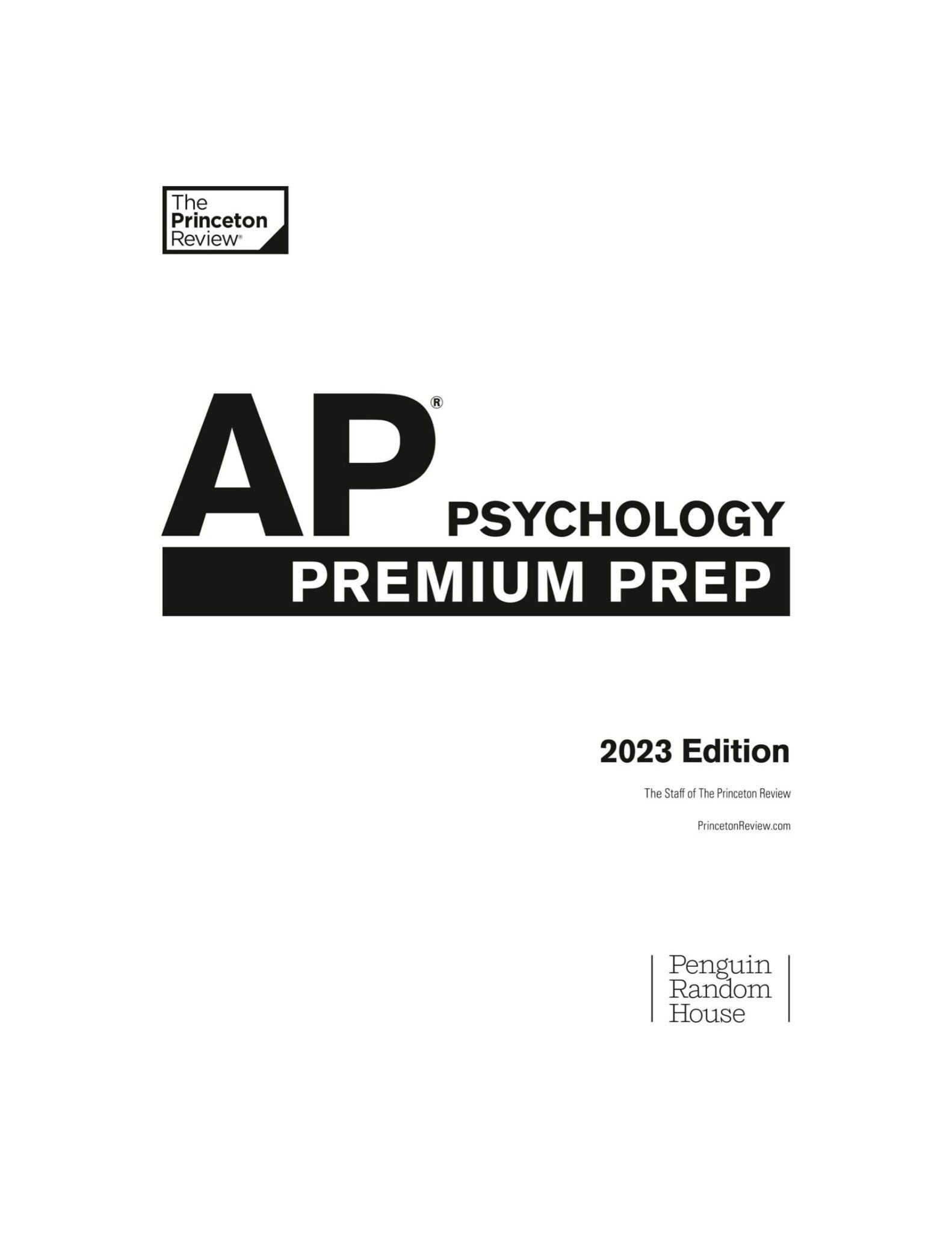 Princeton Review AP Psychology Premium Prep, 2023 Ebooks Max30