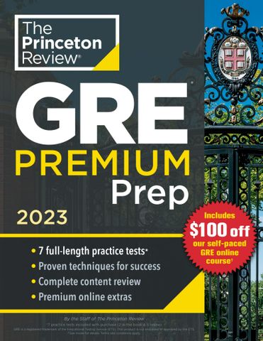 Princeton Review GRE Premium Prep, 2023 (mục lục không có số trang)