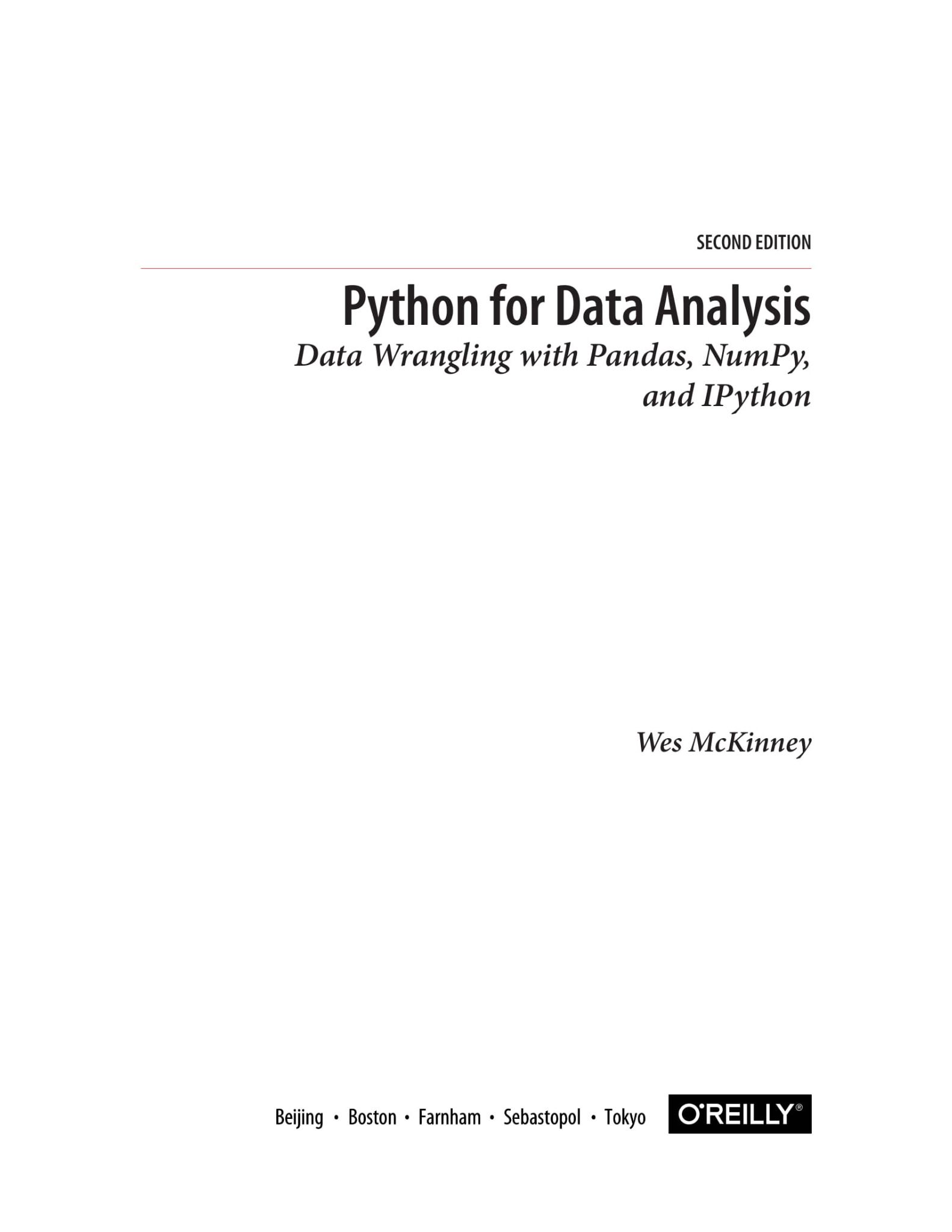 Python for Data Analysis, 2e: Data Wrangling with Pandas, Numpy, and I –  E-books Max30