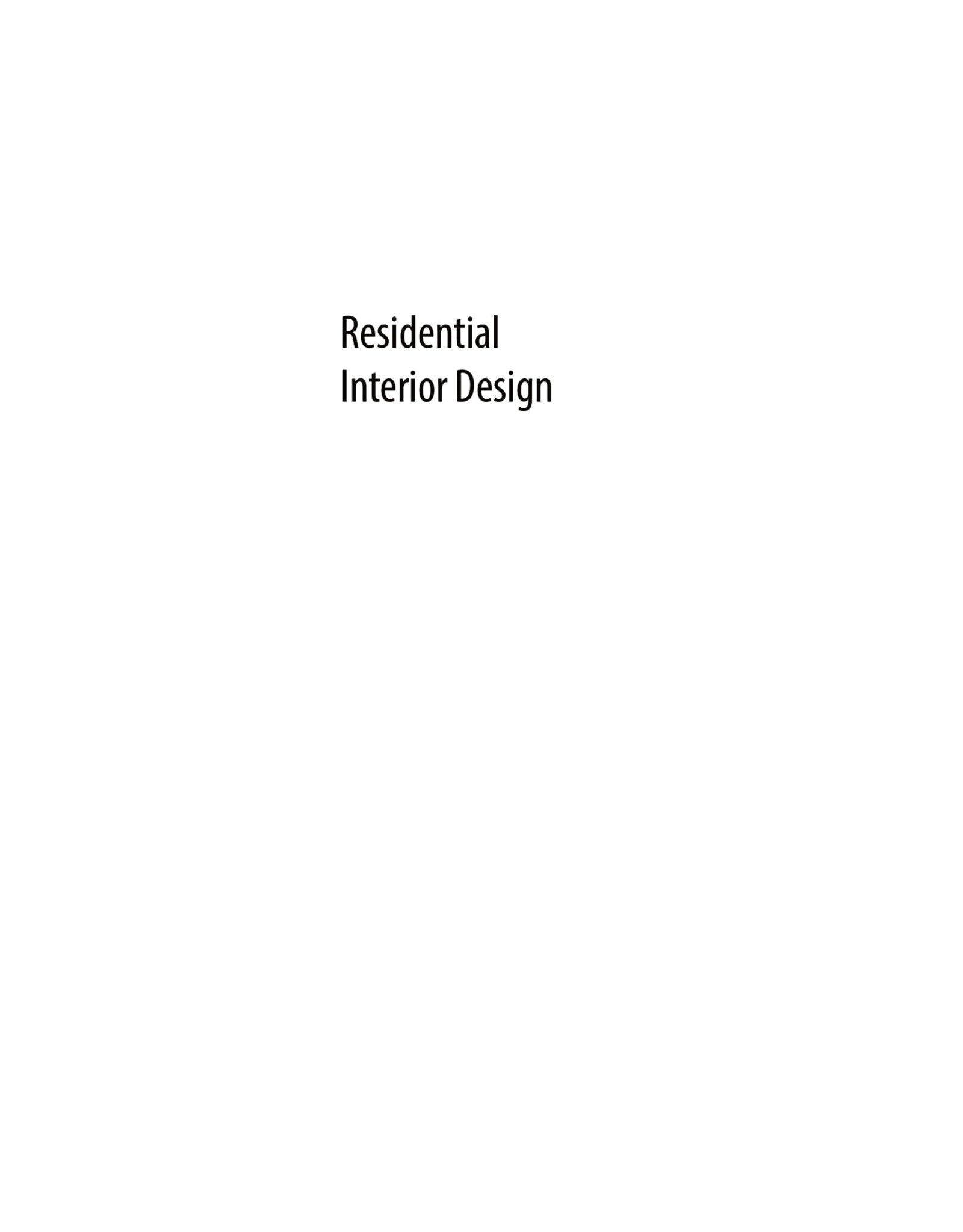 Residential Interior Design A Guide To Planning Spaces 4th Edition E