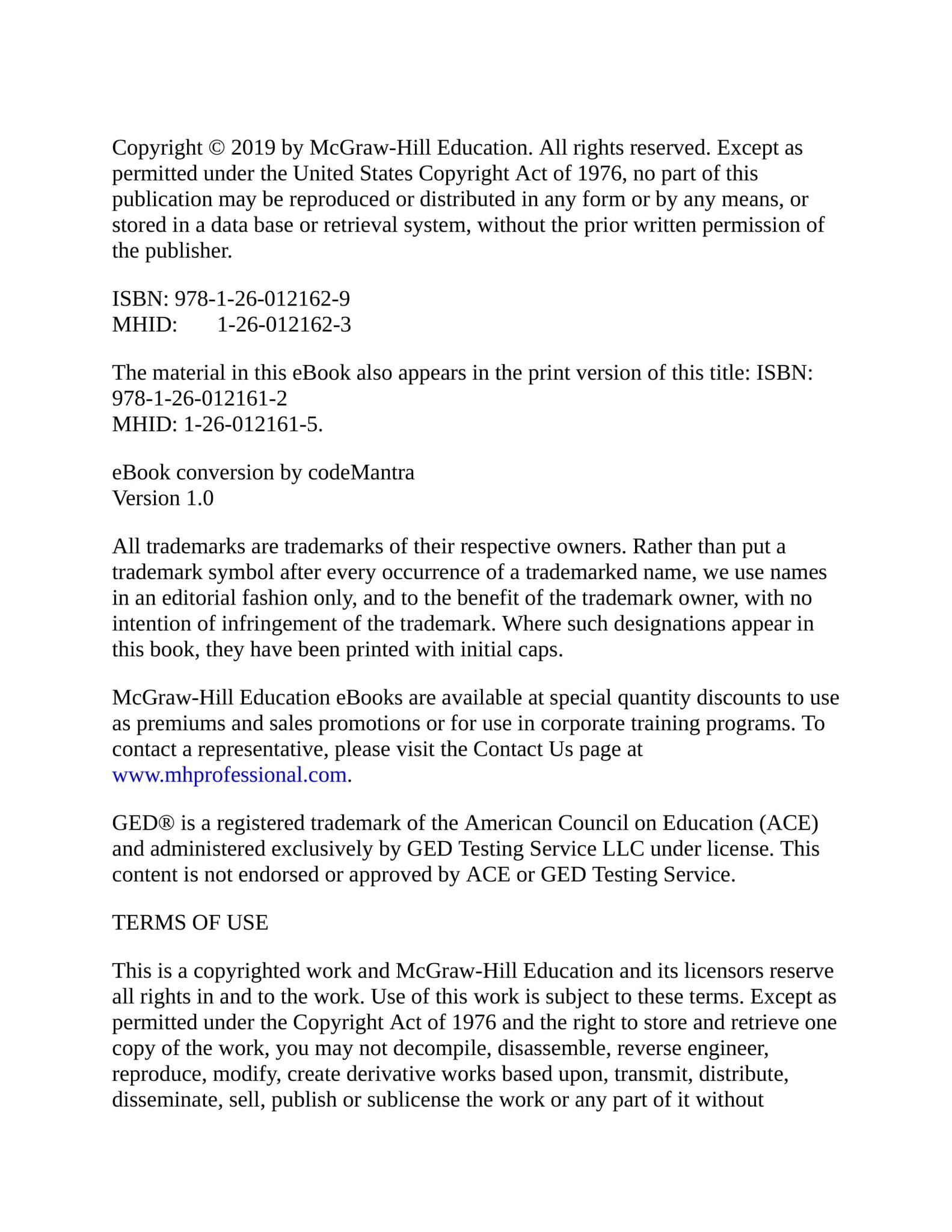 McGrawHill Education Science Workbook for the GED Test, 2nd Edition Ebooks Max30