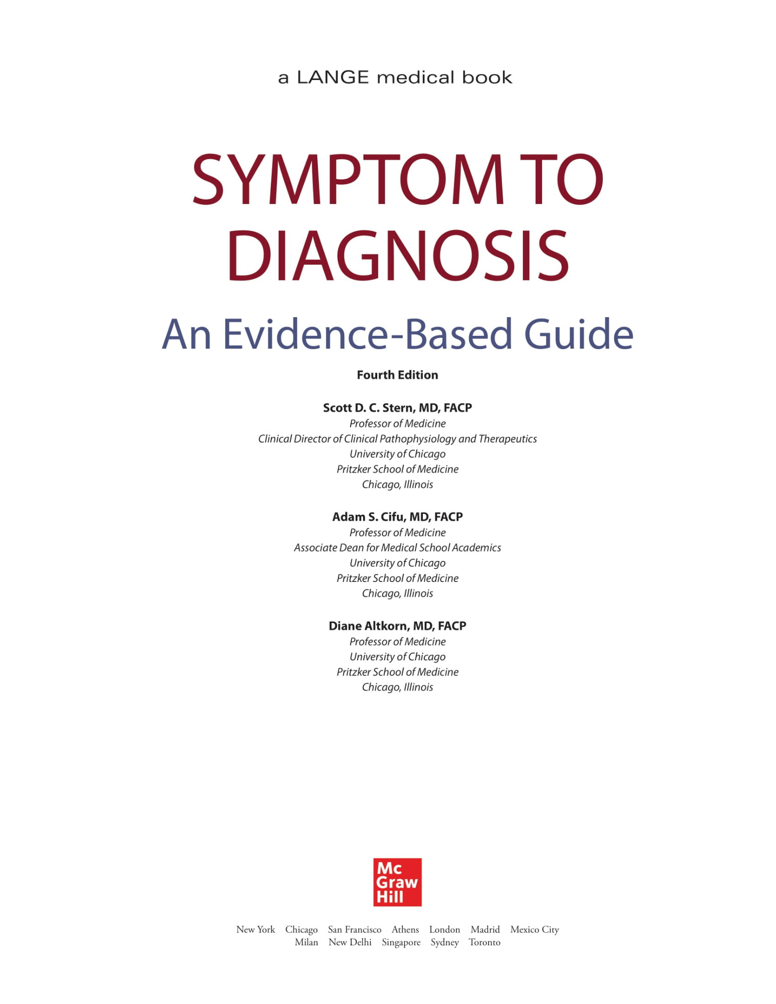 Symptom to Diagnosis: An Evidence-Based Guide: 9780071253185