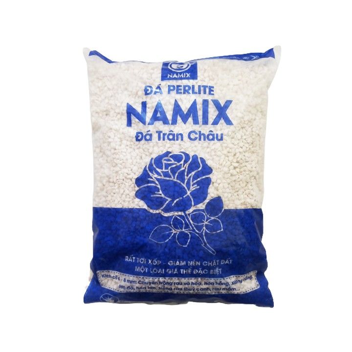 Đá Perlite – Đá trân châu Namix trồng rau và hoa, tơi xốp đất – gói 5dm3