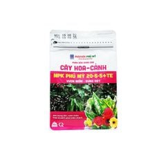 Phân bón cây cảnh, hoa kiểng - NPK Phú Mỹ 20-5-5+TE, giúp cây vươn mầm, bung đọt, thân lá xanh tốt (gói 500g)