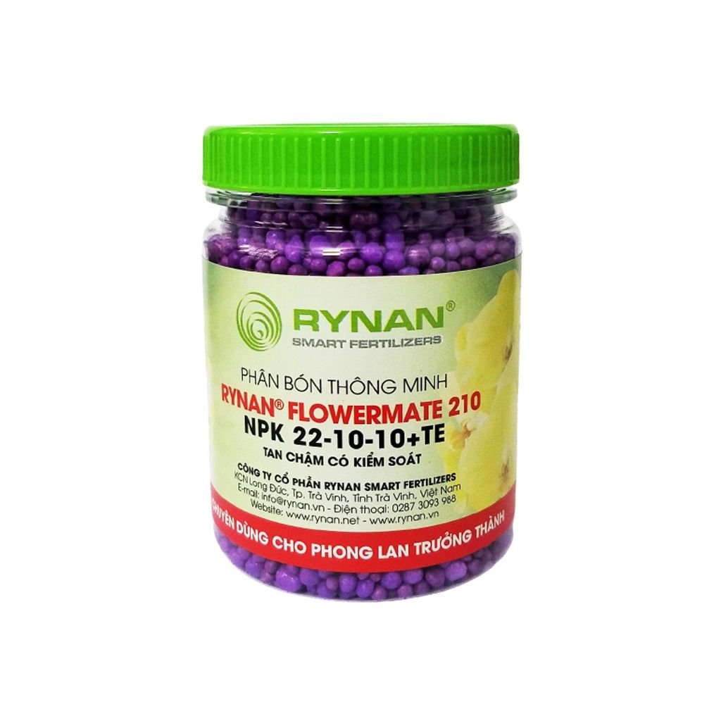 Phân bón thông minh RYNAN FLOWERMATE 210 22-10-10+TE 150g Chuyên dùng cho phong lan trưởng thành (tan chậm)