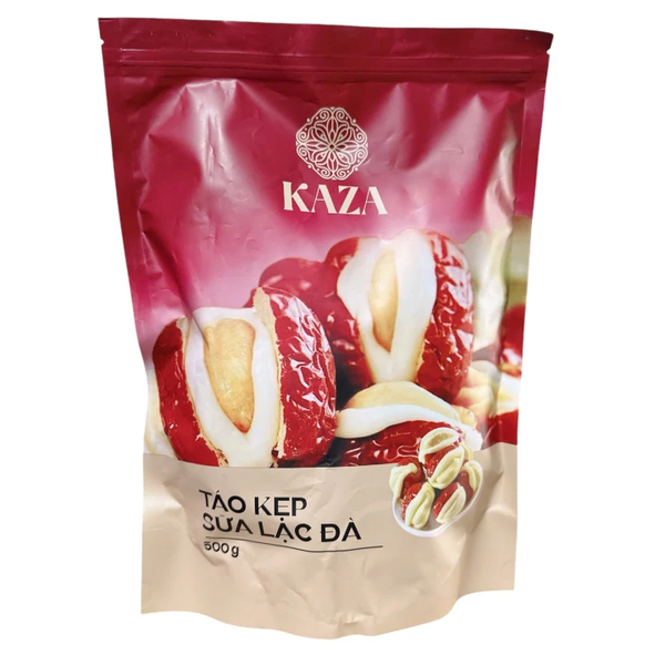Táo đỏ Kaza kẹp sữa lạc đà hạt điều túi 500g
