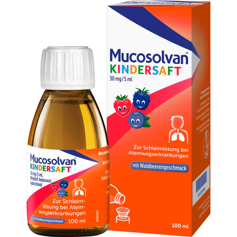 Siro trị ho long đờm Mucosolvan 100ml (Trẻ sơ sinh và trẻ nhỏ).