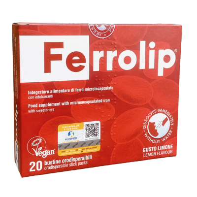 Sắt sinh học Ferrolip cho bà bầu và người thiếu máu (hộp 20 gói).