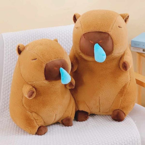 Gấu Capybara rút mũi chậm màu xanh