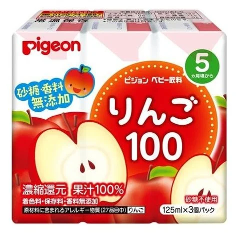 Nước ép táo Pigeon lốc 3h x 125ml.