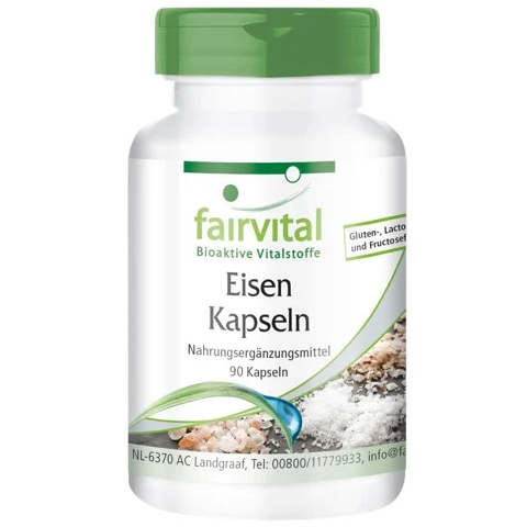 Sắt viên thuần chay vegan Fairvital của Đức (90 viên)