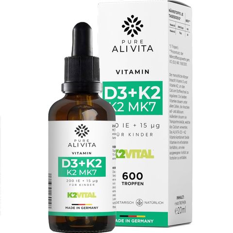 Vitamin D3K2 ALIVITA 20ml cho trẻ từ sơ sinh