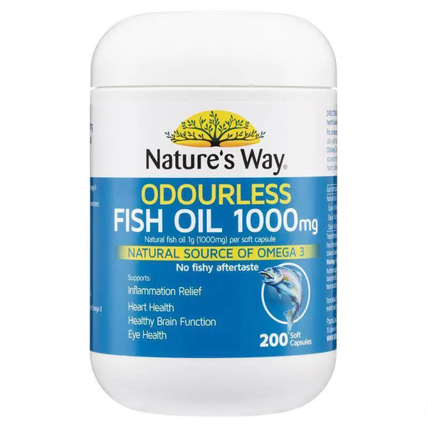 Viên uống Fish oil ODOURLESS Nature's Way 1000mg