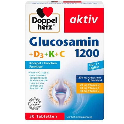 Bổ khớp Glucosamin Doppelherz 1200mg hộp 30 viên (MẪU MỚI NHẤT)