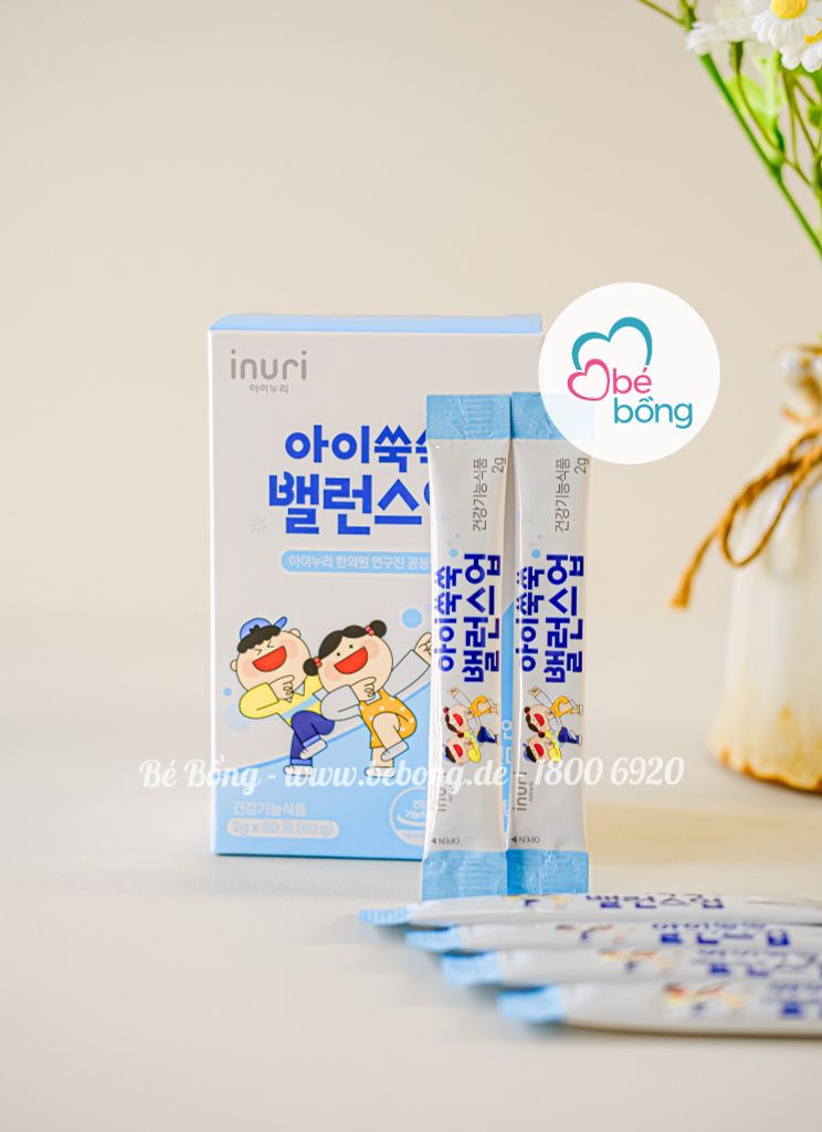 Bột canxi tảo biển sữa non Inuri Hàn Quốc (30 gói).