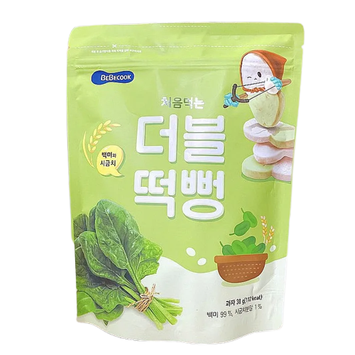 Bánh ăn dặm Hàn Bebecook vị gạo và cải bó xôi