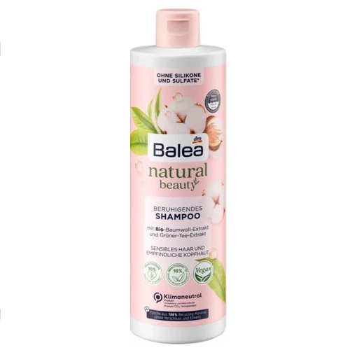Dầu gội Balea Natural Beauty Bio - Baumwoll - Extrakt 400ml (chai hồng).