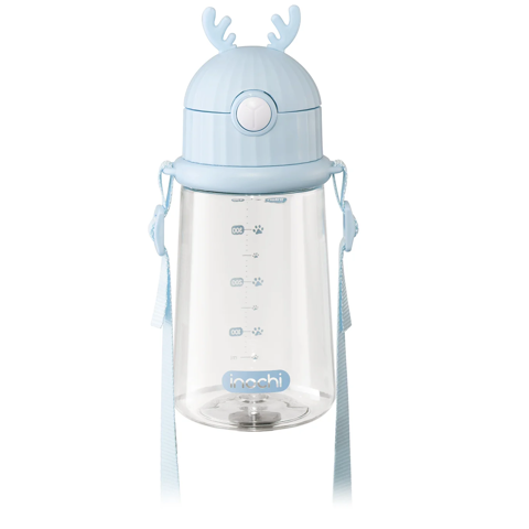 Bình nước Goki Rudy 450ml cho bé màu xanh pastel