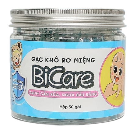 Gạc khô rơ miệng BiCare lọ 30 chiếc
