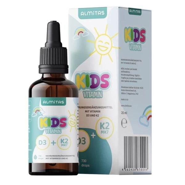 Vitamin D3K2 ALMITAS lọ 20ml từ sơ sinh