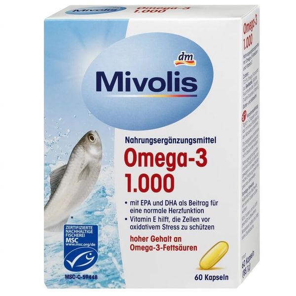 Dầu cá Omega-3 Mivolis hàng Đức hộp 60v