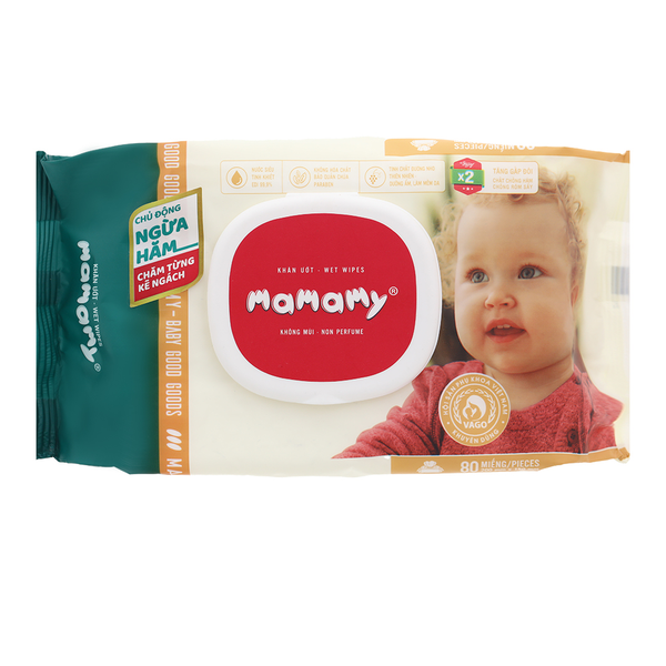 Khăn ướt Mamamy 80 miếng cho bé