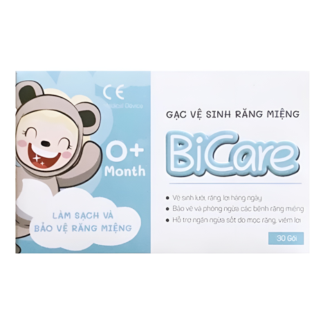 Gạc vệ sinh răng miệng Bicare (hộp 30 gạc)