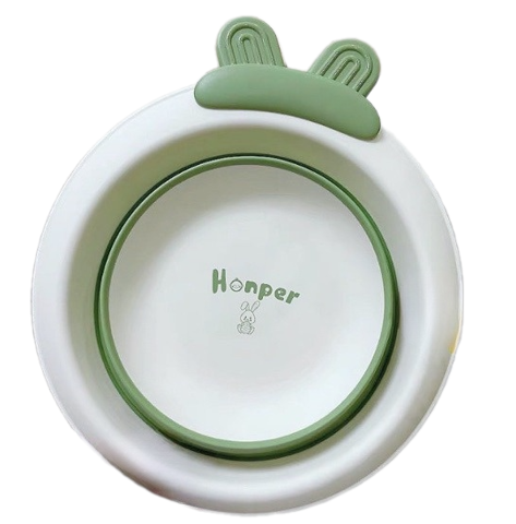 Chậu rửa mặt Honper thỏ gấp gọn xanh Olive