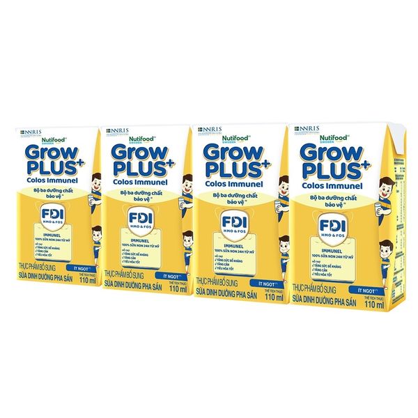 Sữa dinh dưỡng pha sẵn Grow Plus vàng mới 110ml