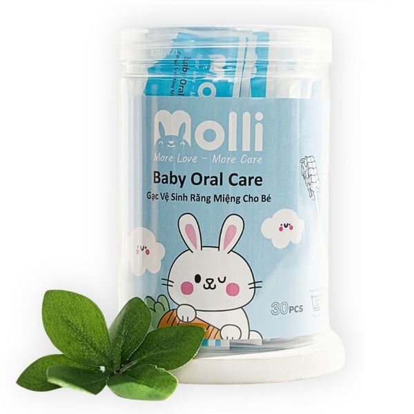 Gạc vệ sinh răng miệng MOLLI hộp 30 chiếc